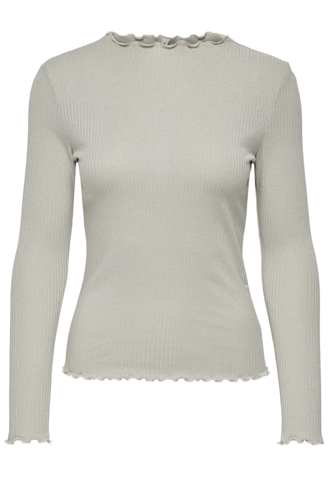 Only beige dames t-shirt | Vooraanzicht