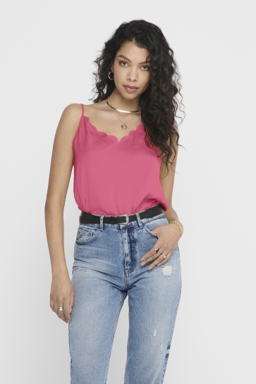 Only Top ONLDEBBIE SINGLET NOOS WVN 15176550 CAMELLIA ROSE