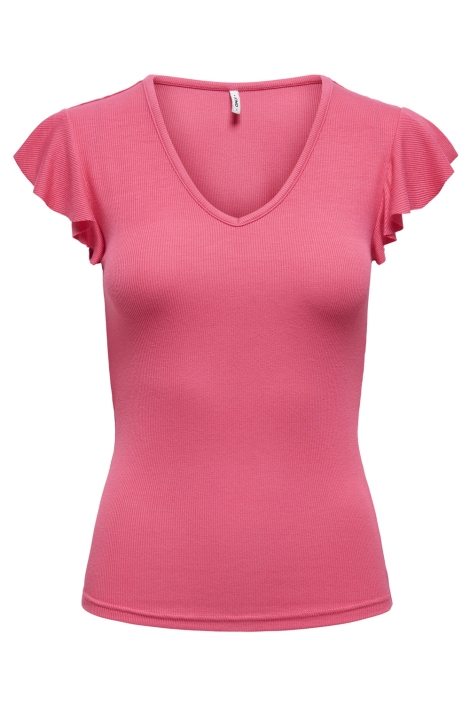 Only roze dames t-shirt | Vooraanzicht