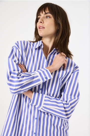 Garcia Blouse GESTREEPTE BLOUSE D50030 2514 Dazzling Blue