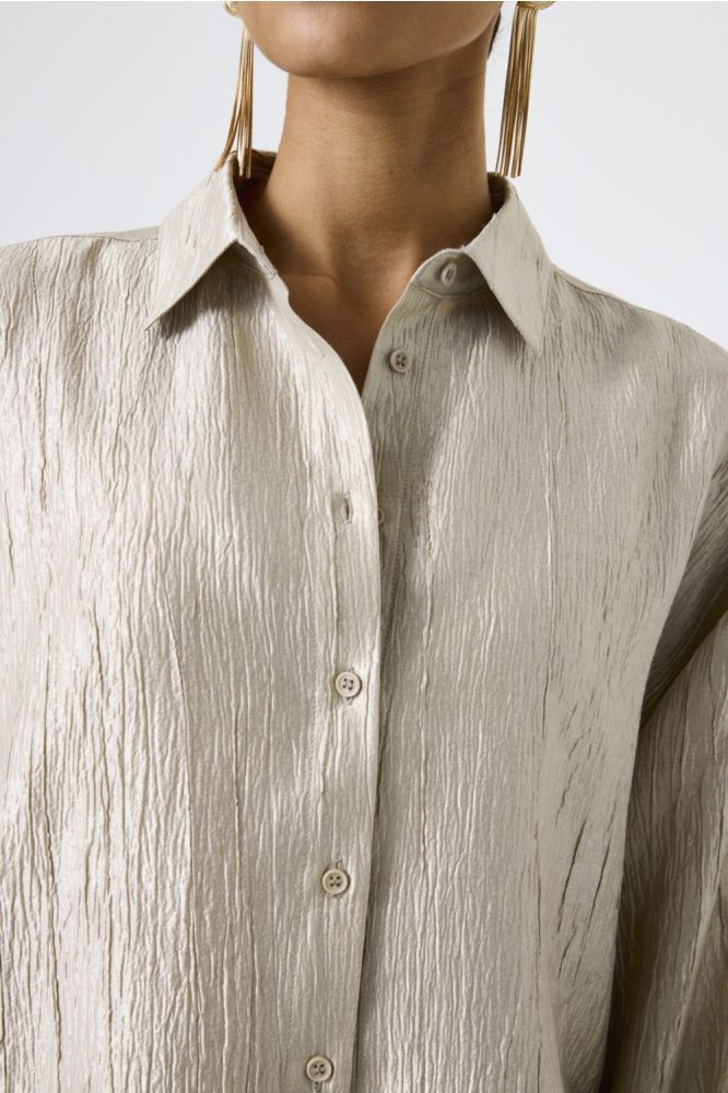 Garcia beige dames blouse | Close up