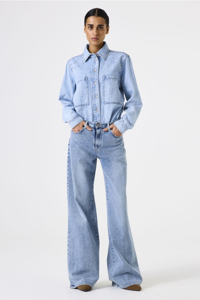 Garcia blauwe dames blouse | Model