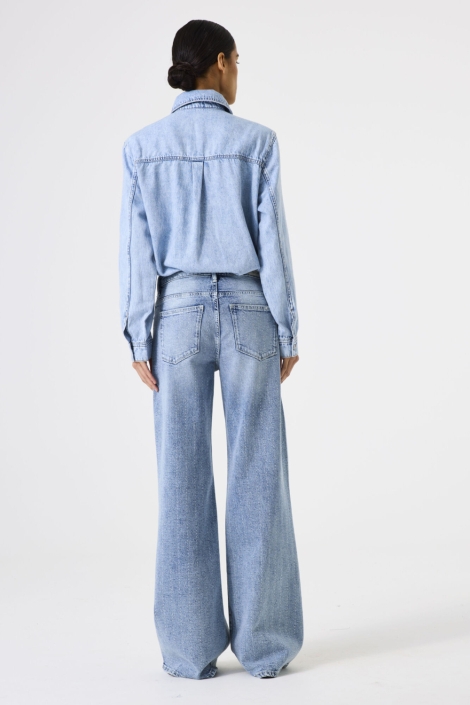 Garcia blauwe dames blouse | Model