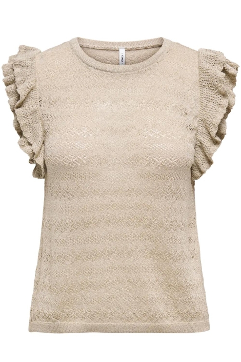 Only beige dames top | Vooraanzicht