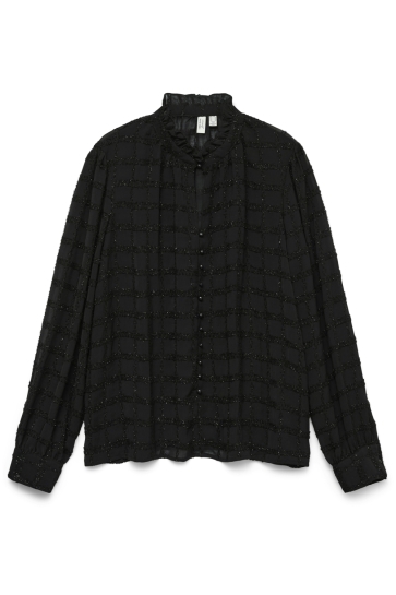 Vero Moda VMHAVANA LS SHIRT WVN BTQ GA 10337553 BLACK