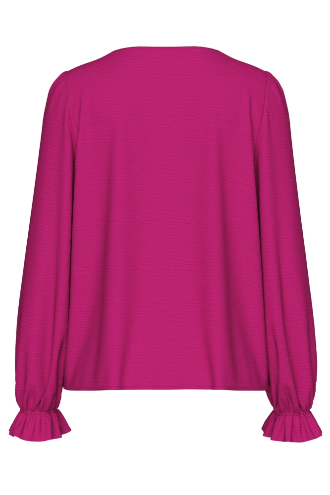 Pieces roze dames blouse | Achteraanzicht