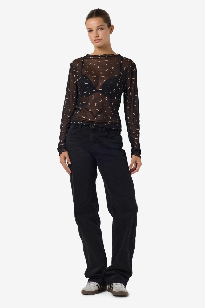 Noisy may zwarte dames top | Model