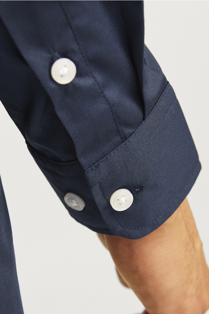 JJ Rebel blauwe heren overhemd | Close up