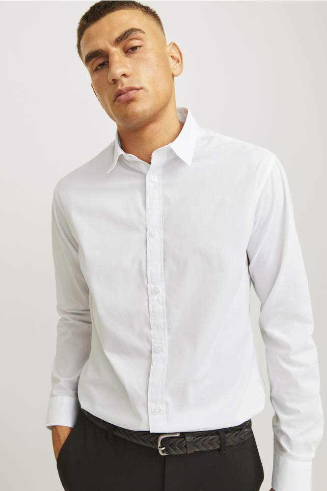 JREBGAVIN SOLID SHIRT LS NOOS 12267557 White