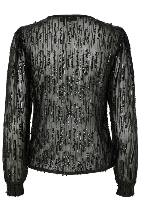 Pieces zwarte dames t-shirt | Achteraanzicht