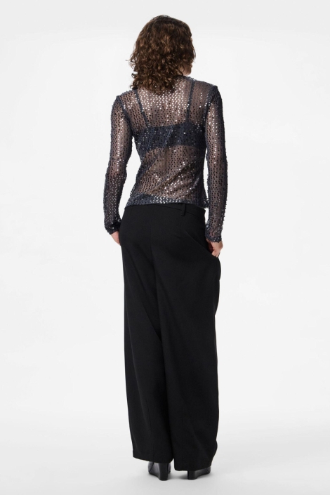 Pieces grijze dames t-shirt | Model