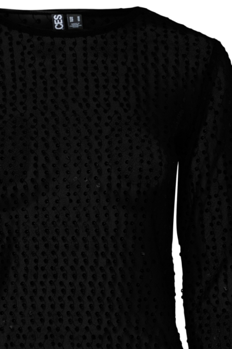Pieces zwarte dames t-shirt | Close up
