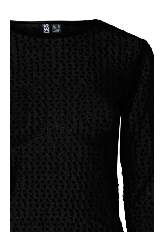 Pieces zwarte dames t-shirt | Close up