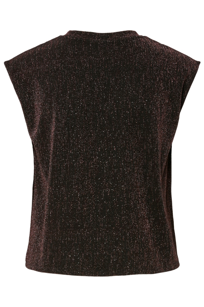 Pieces bruine dames top | Achteraanzicht
