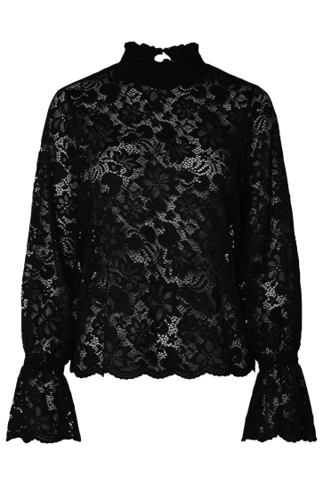 Pieces Blouse PCMAITA LS LACE TOP WVN 17160649 Black