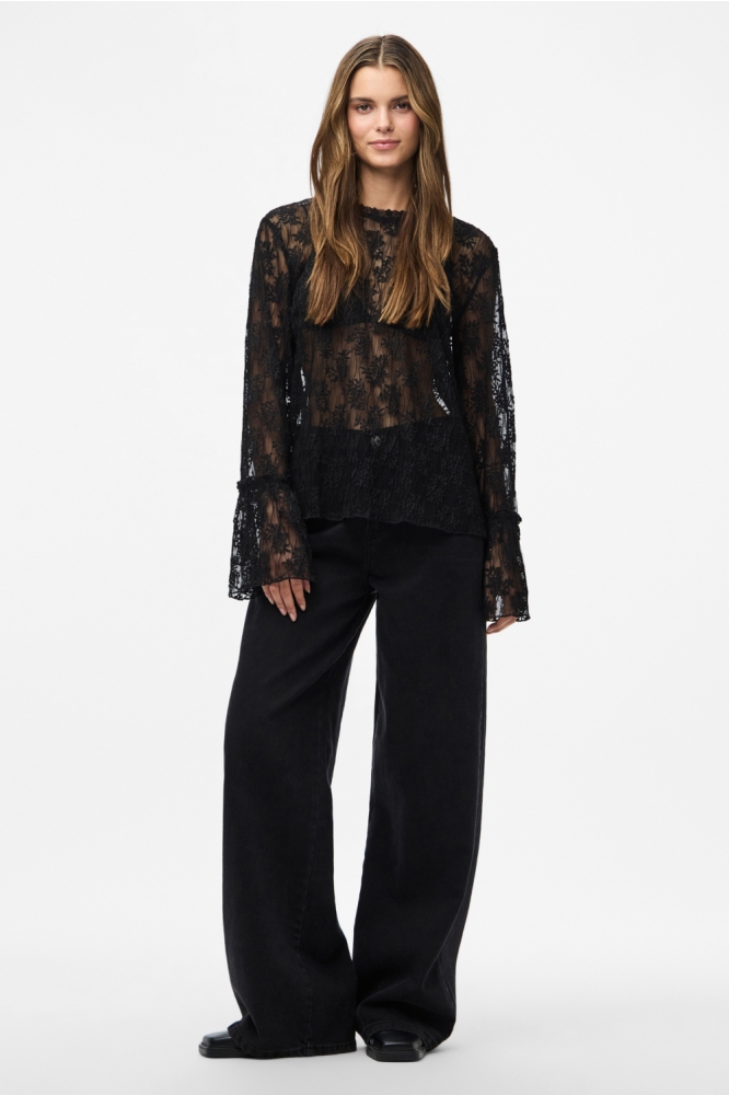 Pieces zwarte dames blouse | Model