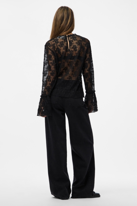 Pieces zwarte dames blouse | Model