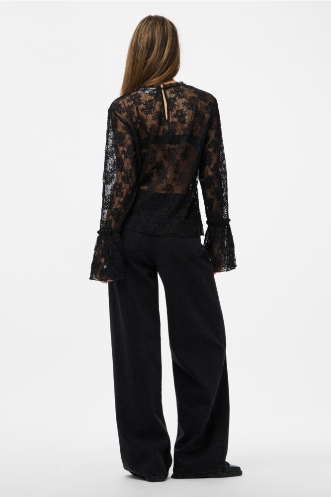 Pieces zwarte dames blouse | Model