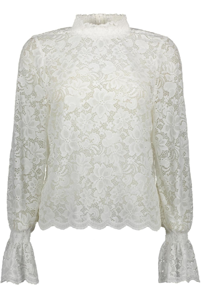 Pieces witte dames t-shirt | Vooraanzicht