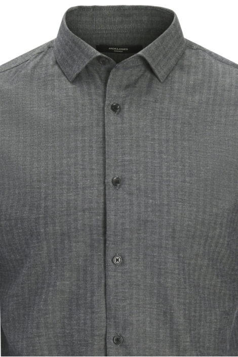 Jack & Jones zwarte heren overhemd | Close up