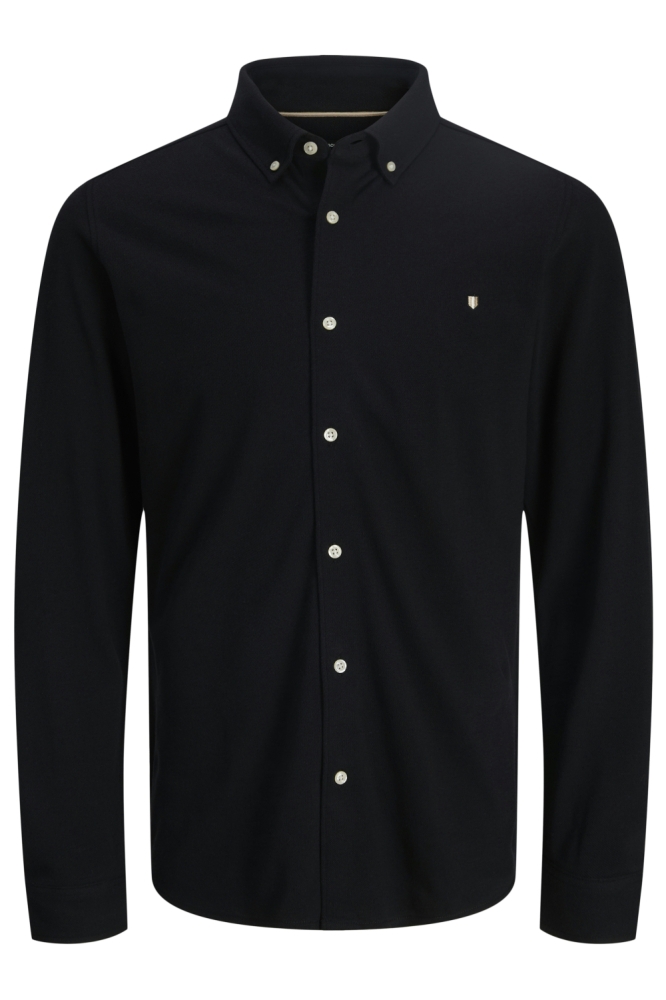 Jack & Jones zwarte heren overhemd | Vooraanzicht