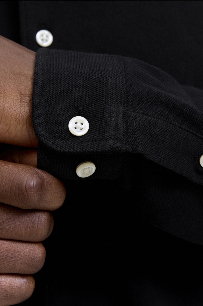 Jack & Jones zwarte heren overhemd | Close up