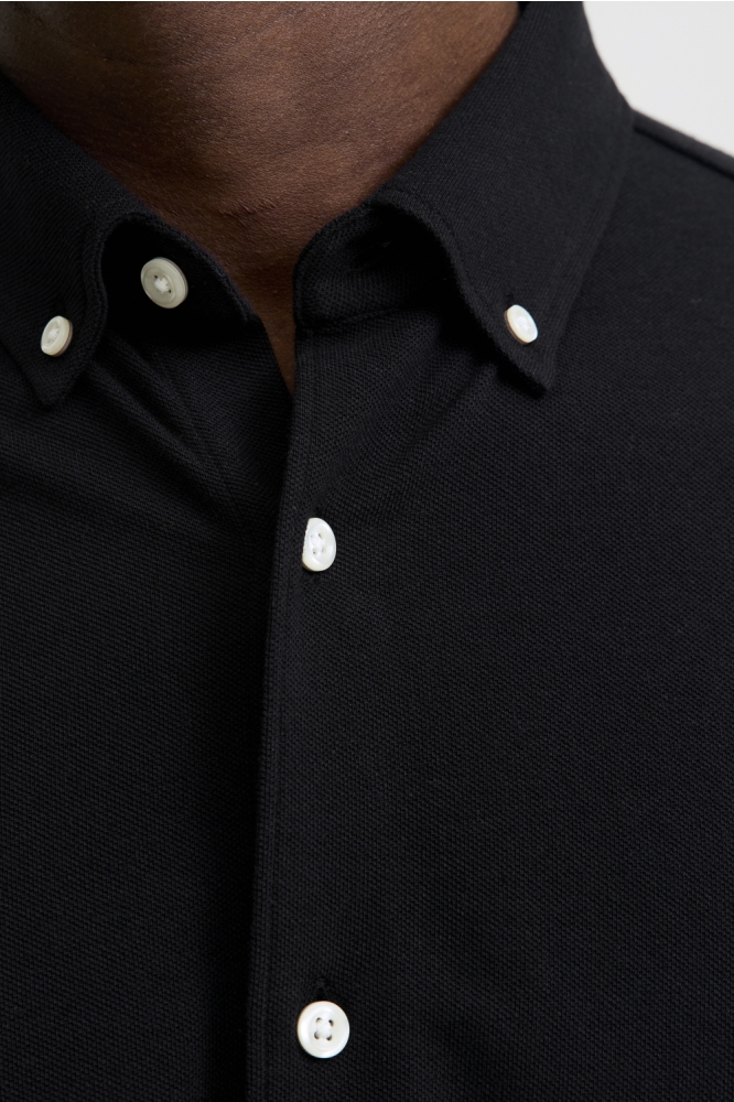 Jack & Jones zwarte heren overhemd | Close up