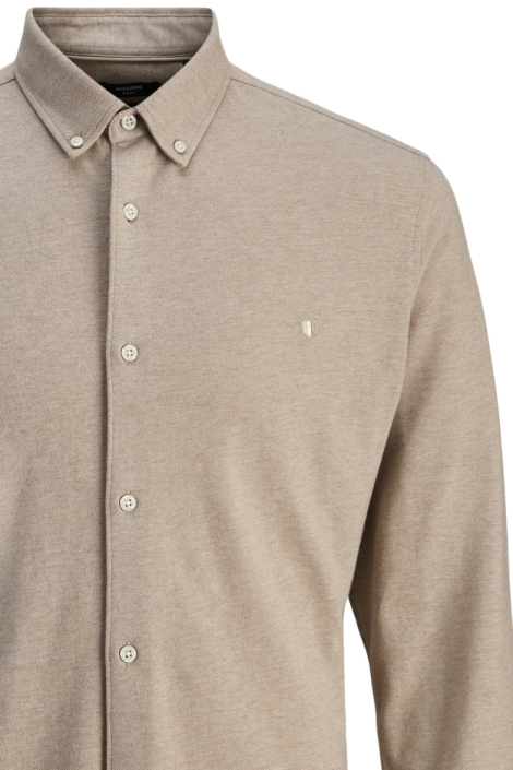 Jack & Jones zand heren overhemd | Close up