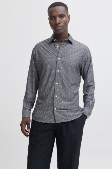 Jack & Jones JPRBLAACTIVE STRETCH LS SHIRT LN 12282199 GOBLIN BLUE/AOP