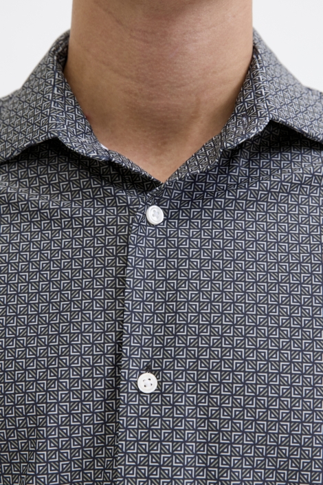 Jack & Jones blauwe heren overhemd | Close up