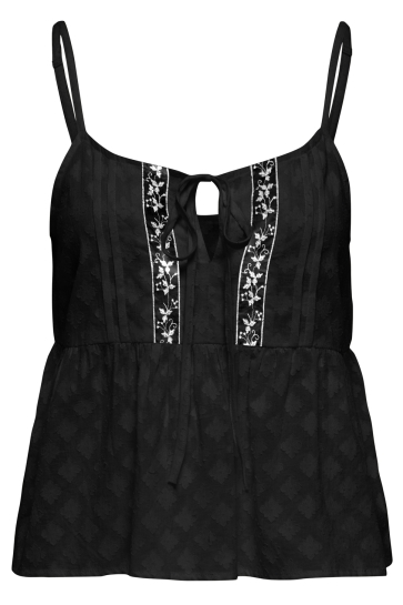 Only Top ONLARABELLA S/L TIE TOP OX WVN 15365872 BLACK