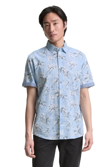Tom Tailor Overhemd REGULAR FIT MET KORTE MOUWEN EN PALMBOOMPRINT 1046085XX10 37973