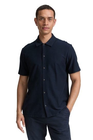 Tom Tailor Overhemd REGULAR FIT SHIRT MET KORTE MOUWEN IN JERSEY 1046878XX10 10668