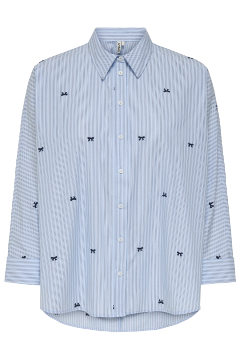 Only blauwe dames blouse | Vooraanzicht