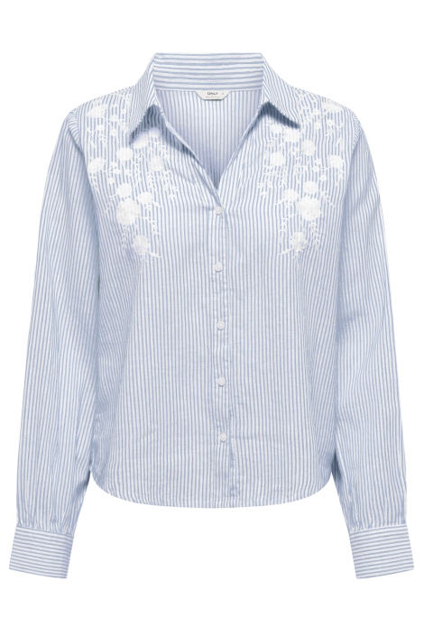 Only blauwe dames blouse | Vooraanzicht