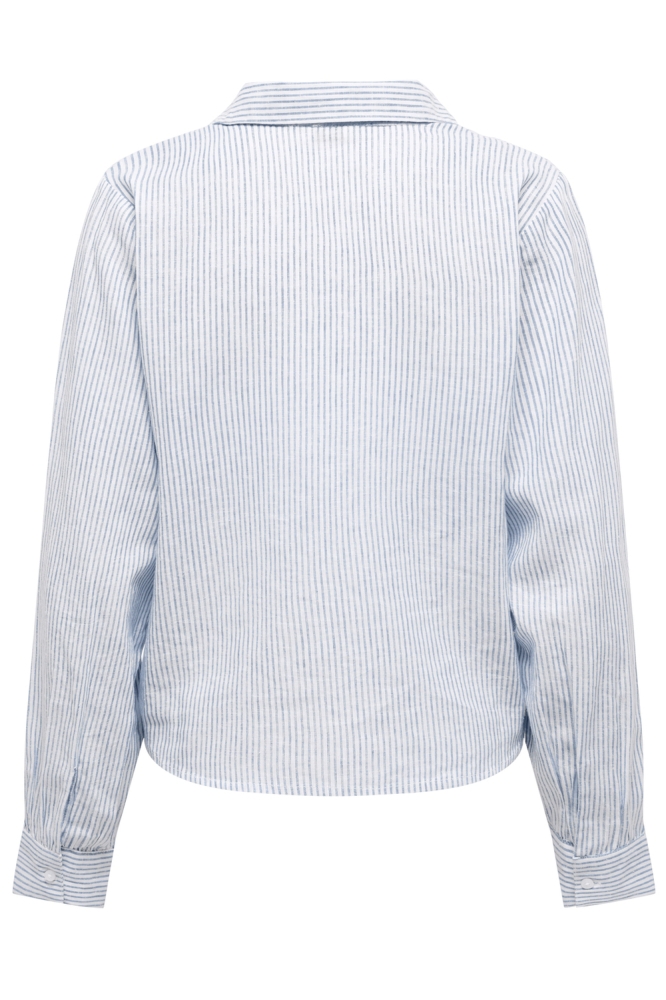 Only blauwe dames blouse | Achteraanzicht
