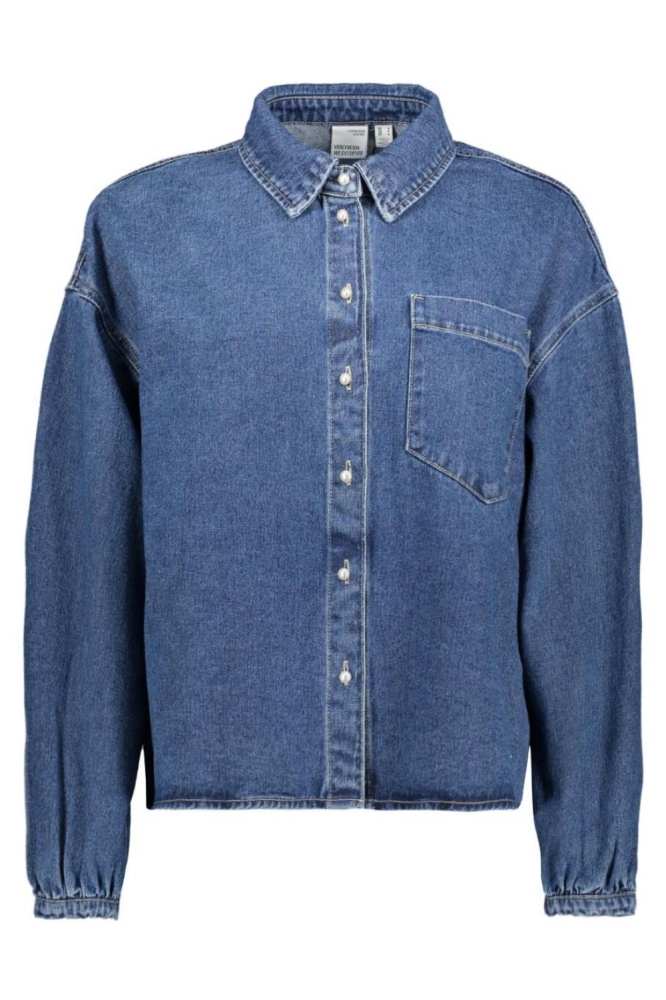 Vero Moda blauwe dames blouse | Vooraanzicht