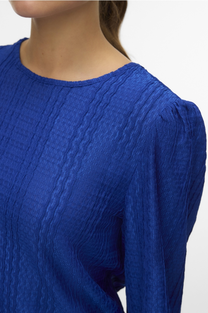 Vero Moda blauwe dames t-shirt | Close up