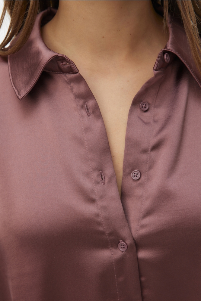 Vero Moda bordeaux dames blouse | Close up