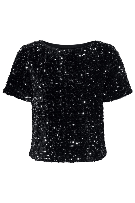 Only zwarte dames t-shirt | Vooraanzicht