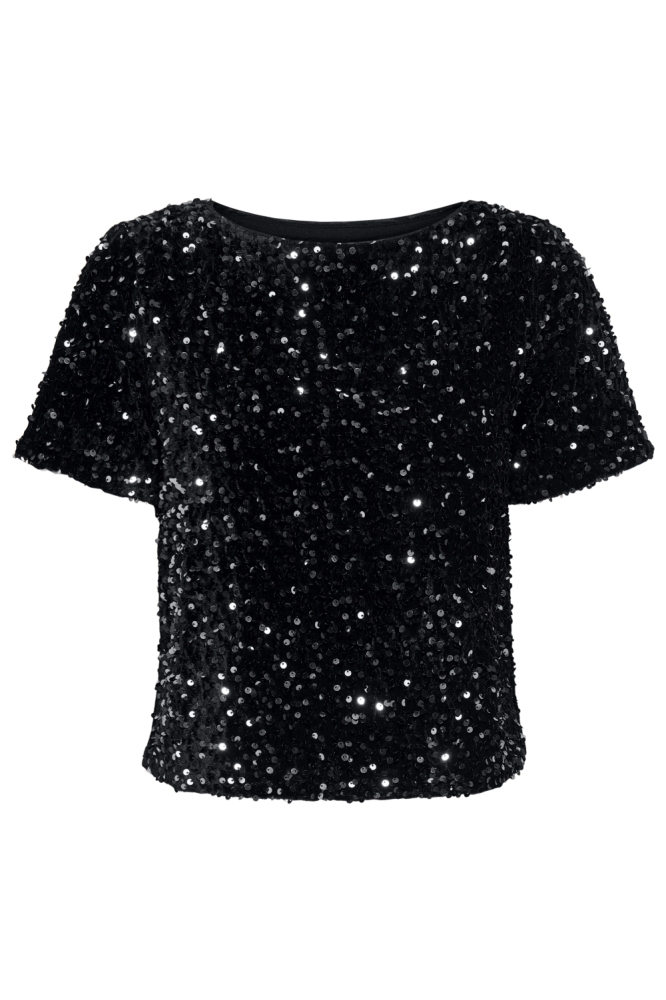 Only zwarte dames t-shirt | Vooraanzicht