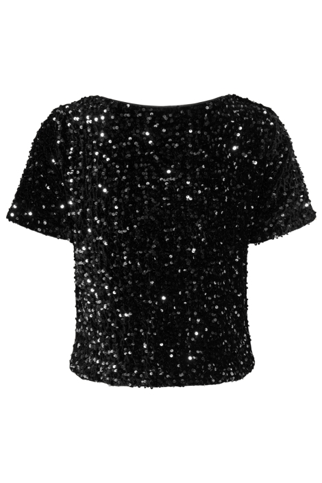 Only zwarte dames t-shirt | Achteraanzicht