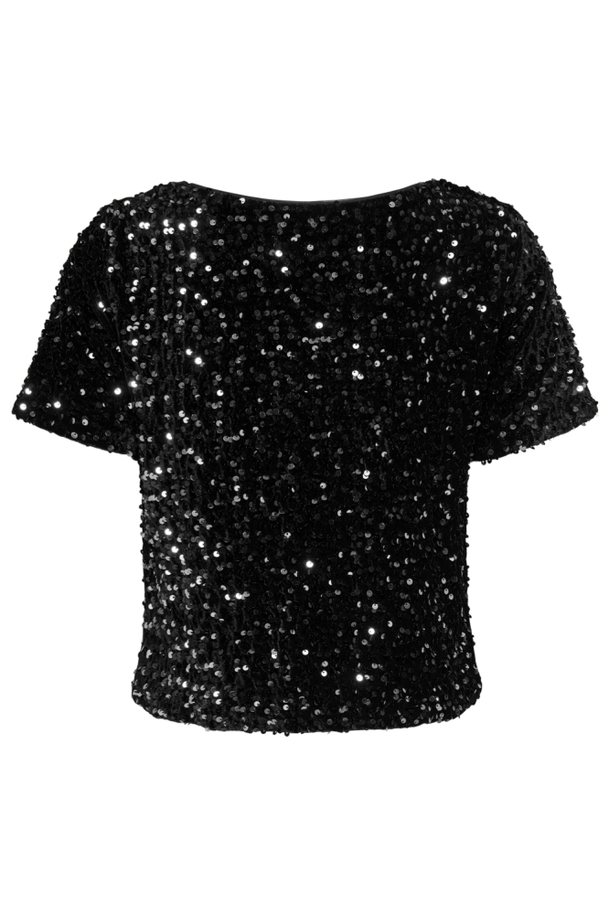 Only zwarte dames t-shirt | Achteraanzicht