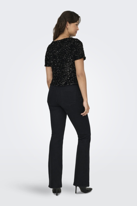 Only zwarte dames t-shirt | Model