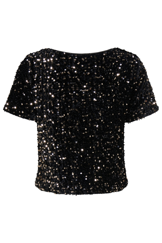 Only zwarte dames t-shirt | Achteraanzicht