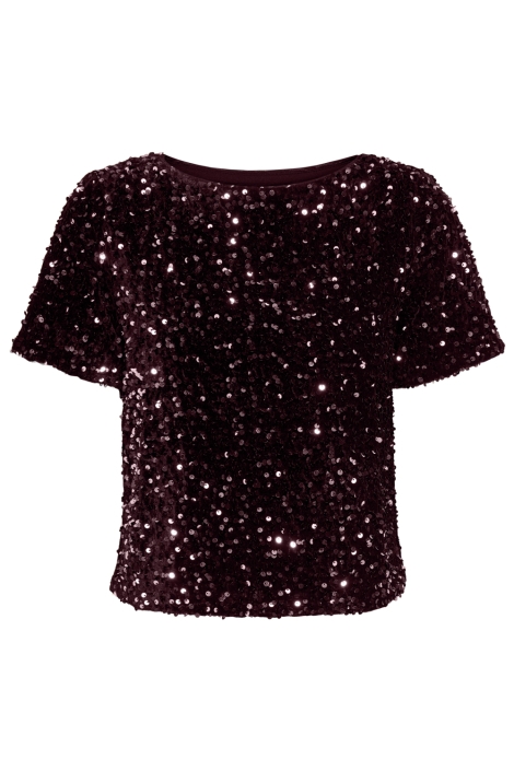 Only bordeaux dames t-shirt | Vooraanzicht