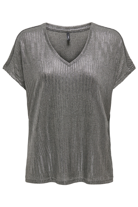 Only grijze dames t-shirt | Vooraanzicht