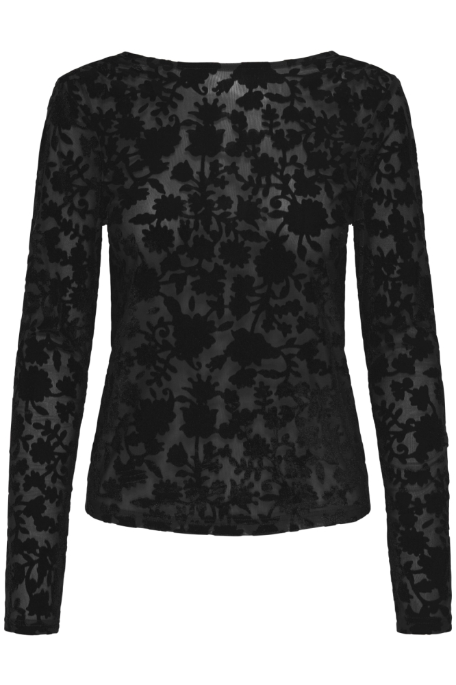 Only zwarte dames t-shirt | Achteraanzicht
