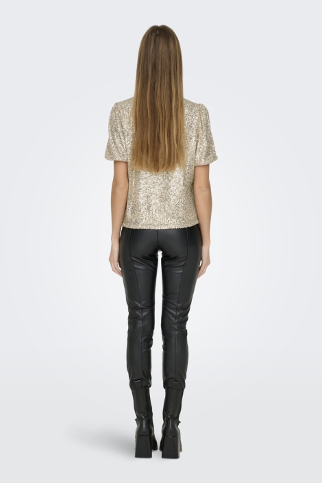 Only beige dames t-shirt | Model