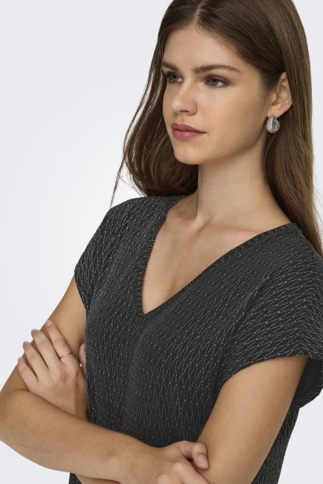 Only zwarte dames t-shirt | Close up